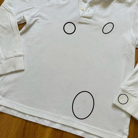 4/$25 The Children’s Place Polo Shirt Long Sleeve White Size 12 - Picture 5 of 8
